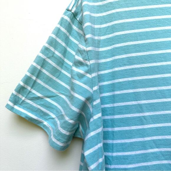 Polo Ralph Lauren Blue Label Green/Blue White Stripe Short Sleeve T-shirt XL - Picture 4 of 6